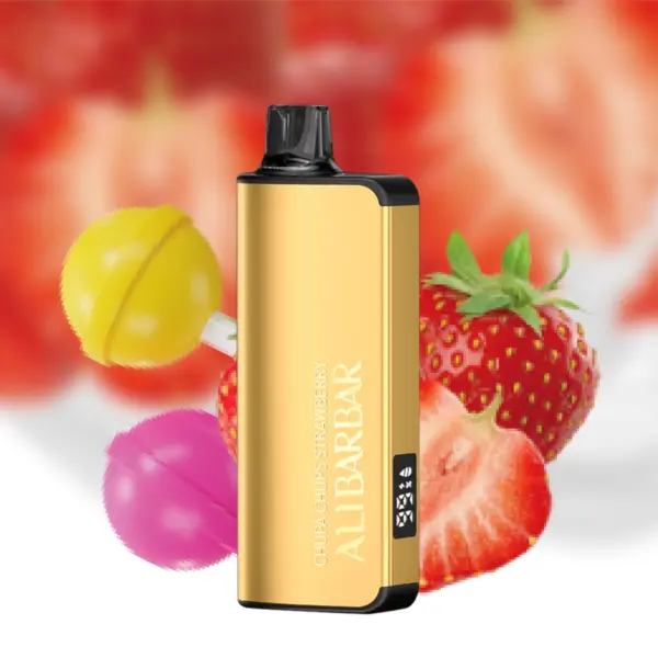 Alibarbar Ingot 9000 Puffs Disposable Vape Chupa Chups Strawberry Flavored Australia