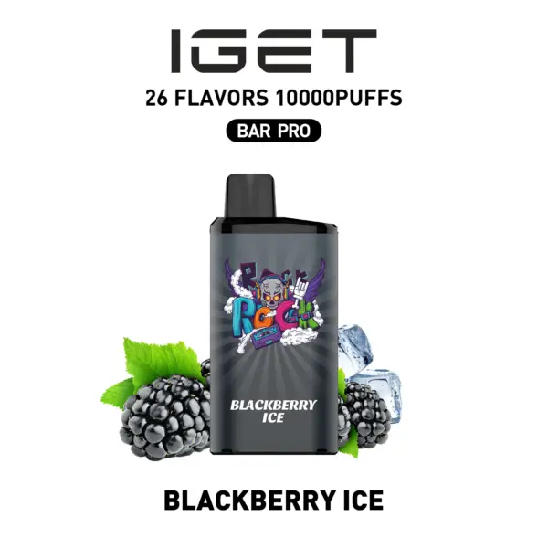 IGET BAR PRO 10000 Puffs BLACKBERRY ICE Flavored Australia