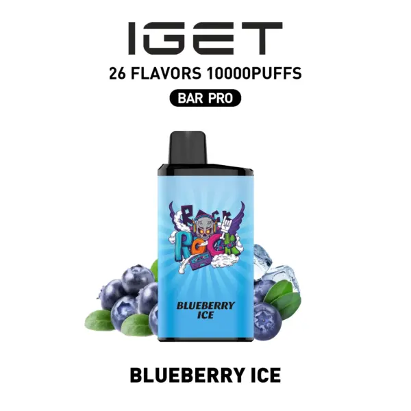 IGET BAR PRO 10000 Puffs BLUEBERRY ICE Flavored Australia