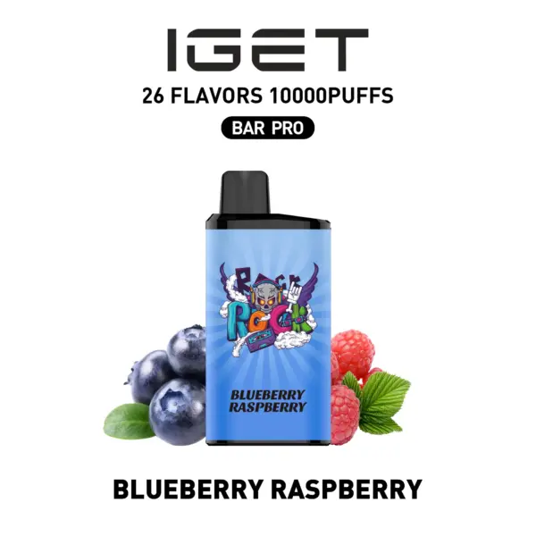 IGET BAR PRO 10000 Puffs Blueberry Raspberry Flavored Australia
