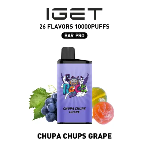 IGET BAR PRO 10000 Puffs CHUPA CHUPS GRAPE Flavored Australia