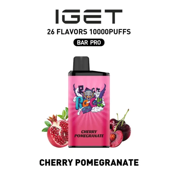 IGET BAR PRO 10000 Puffs Cherry Pomegranate Flavored Australia