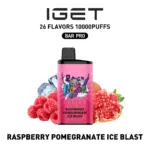 IGET BAR PRO 10000 Puffs Raspberry Pomegranate Ice Blast Flavored Australia
