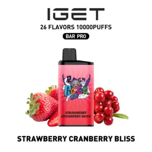 IGET BAR PRO 10000 Puffs STRAWBERRY CRANBERRY BLISS Flavored Australia