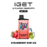 IGET BAR PRO 10000 Puffs STRAWBERRY KIWI ICE Flavored Australia
