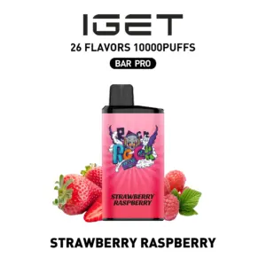 IGET BAR PRO 10000 Puffs STRAWBERRY RASPBERRY Flavored Australia