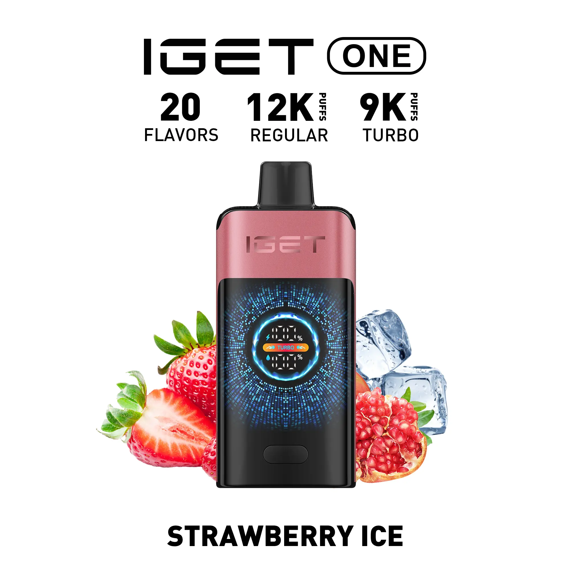 IGET ONE 12000 Puffs STRAWBERRY POMEGRANATE ICE Flavored Australia