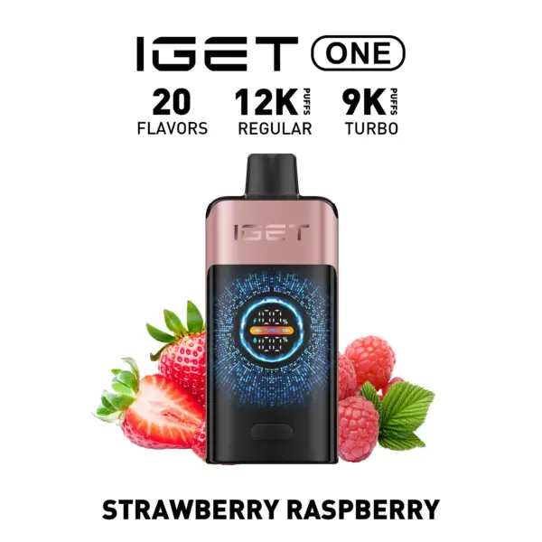 IGET ONE 12000 Puffs STRAWBERRY RASPBERRY Flavored Australia