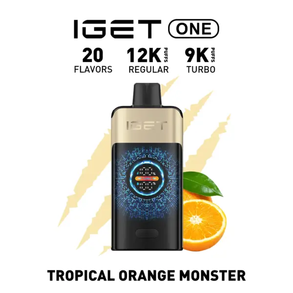 IGET ONE 12000 Puffs TROPICAL ORANGE MONSTER Flavored Australia